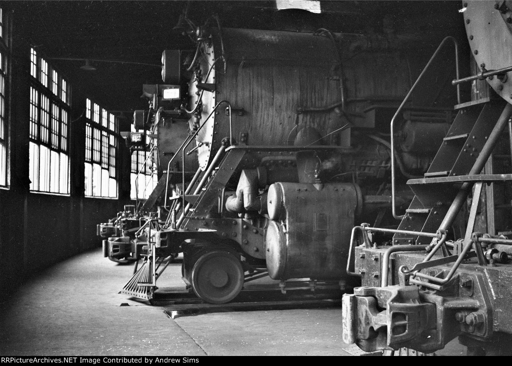 CB&Q Steam Locomotives in Roundhouse
